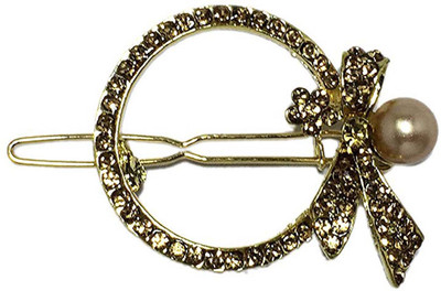 

New Arihant Traders New Arihant Traders- Side Pin/Juda Pin for Women & Girls (Metallic color with stone)- 2 pieces Hair Clip, Hair Accessory Set, Back Pin, Hair Pin(Gold)