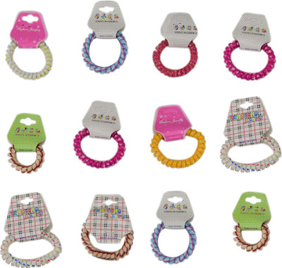 

ZEVORA Set Of 12 Colorful Hair Rubber Band For Girls & Women Jewellery Hair Band(Multicolor)
