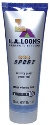 

LA Looks Sport Activity Proof Power Gel Mega X-Treme Hold 10 Plus for Unisex Gel, 3 Ounce Gel(88 ml)