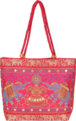 

BEST SHOP Hand-held Bag(Pink, Multicolor), Multicolor;pink