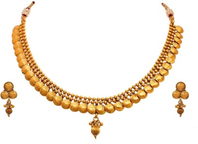 JFL Jewellery for Less Copper Gold-plated Gold Jewellery Set(Pack of 1)