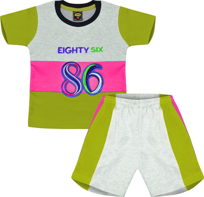 SVS Boys Casual T-shirt Shorts(Green)