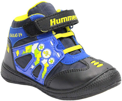 

hifex Boys & Girls Velcro Running Shoes(Black, Blue