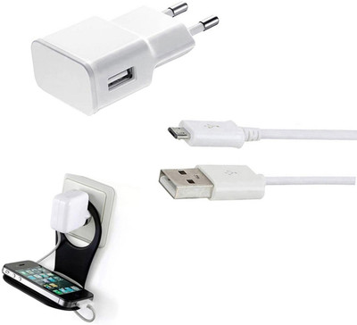 DAKRON Wall Charger Accessory Combo for VIVO V9(White)