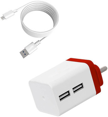 DAKRON Wall Charger Accessory Combo for Samsung Galaxy J7 Max(White)