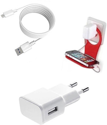DAKRON Wall Charger Accessory Combo for Infinix Hot S3(White)