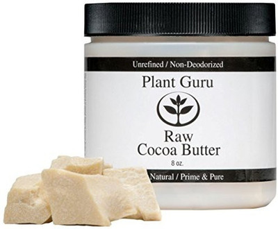 

Plant Guru Raw Cocoa Butter 100% Pure 8 Oz. (Packaged In Hdpe Food Grade Jar With A Screw Cap To Ensure Freshness)(236.59 ml)
