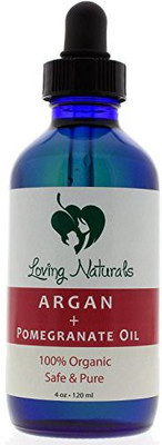 

Loving Naturals 100% Organic Argan + Pomegranate Oil For Face, Hair, Skin And Nails Anti-Aging, Hair Treatment, Protection (4 Oz.)(118.29 ml)