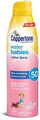 

Coppertone Waterbabies Sunscreen Quick Cover Lotion Spray Broad Spectrum Spf 50 (6-Ounce)(177.44 ml)