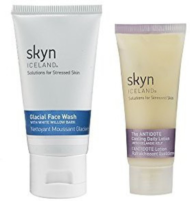 

skyn ICELAND Glacial Face Wash And Antidote Cooling Daily Lotion, 0.5 Oz.(14.79 ml)