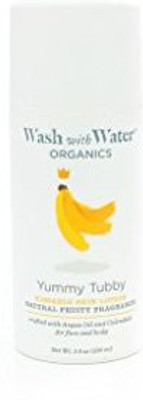 

Wash with Water All Natural Organic Skin Care For Baby, Infant, Toddlers: Certified Organic + Cruelty Free, Hypoallergenic + Gentle Body Lotion For Eczema + Sensitive Skin - Yummy Tubby 3.4Oz(100.55 ml)