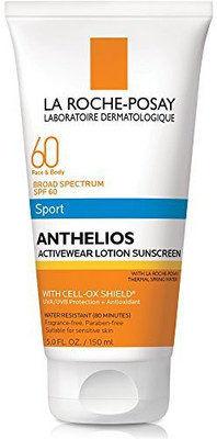 

La Roche Posay Anthelios 60 Body And Face Sunscreen Spf 60, Activewear Lotion Sport Sunscreen, Water Resistant, 5 Fl. Oz.(147.87 ml)