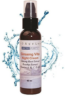 

BIOAgeLess Arctic Purity Ginseng Organic Night Cream Skin Renewing Face Moisturizer 60 Ml. Repair, Restore & Rejuvenate Nutritive Anti Aging Anti Wrinkle(60 ml)