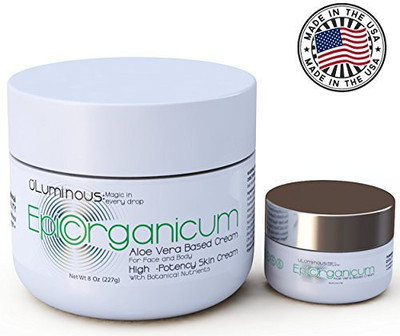 

Epic Organicum Body And Face Moisturizer Aloe Vera Cream - Organic Aloe Vera Face And Body Cream Aloe Skin Care Cream For Itchy Dry Or Sensitive Skin, Acne, Psoriasis, Rosacea, Eczema 8Oz Jars + 0.5Oz Jar Usa-Made(236.59 ml)