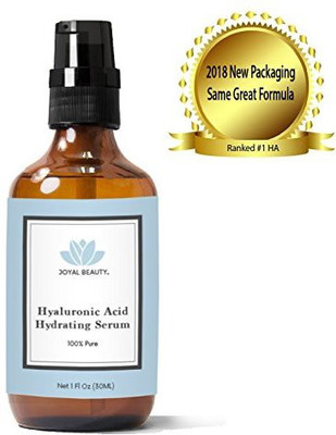 

Joyal Beauty 100% Pure Best Hyaluronic Acid Serum For Face Skin Eyes Lips. Anti-Aging Hydrating Original Organic Hyaluronan For Topical Use. Daily Deep Dermal Hydration. Ranked Number 1 Ha. 1 Oz.(29.57 ml)