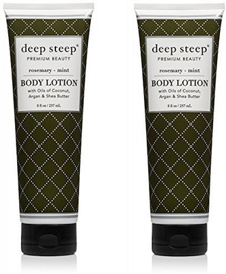 

Deep Steep Rosemary Mint Body Lotion With Aloe Vera, Cocoa Butter, Olive Fruit, Sunflower And Jojoba Seed Oil, 6 Fl. Oz. (Pack Of 2)(177.44 ml)