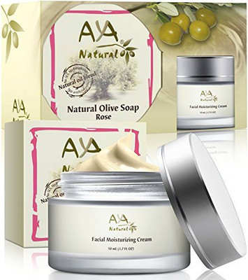 

Aya Natural Facial Moisturizer & Natural Soap Kit - Premium Vegan Day Cream 1.7 Oz + Rose Wrinkle Face Cleanser 3.4 Oz - Shea, Jojoba, Olive, Avocado And Almond Oils Blend Care Set(50.28 ml)