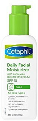 

Cetaphil Fragrance Free Daily Facial Moisturizer, Spf 15, 4 Ounce(118.29 ml)