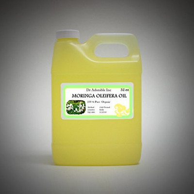 

Dr Adorable Moringa Oleifera Oil By Dr.Adorable 100% Pure Organic Cold Pressed 32 Oz/1 Quart(946.35 ml)