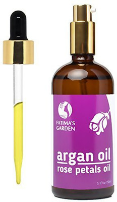 

Fatima's Garden Argan Oil With Rose Petals Macerate For Face, Hair, Skin And Nails, Moroccan Oil Organic Virgin Cold Pressed Moroccan Anti-Aging Moisturizer (Argan + Rose Oil, 5.1 Fl Oz)(150.83 ml)
