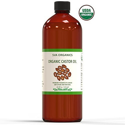 

SVA Organics Castor Oil With Dropper - 100% Pure Natural ,Cold Pressed ,Hexane Free Oil By -Used For Eyelashes ,Eyebrows ,Hair Growth ,Skin ,Reduces Joint Pain/Arthritis (16 Oz (472 Ml))(473.18 ml)
