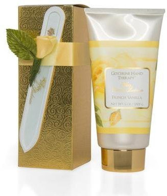 

Camille Beckman Romantic Manicure Gift Set, French Vanilla, Glycerine Hand Therapy 6 Oz, Premium Crystal Nail File(177.44 ml)