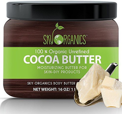 

Sky Organics Organic Cocoa Butter By : Unrefined, 100% Pure Raw Cocoa Butter 16Oz - Skin Nourishing, Moisturizing & Healing, For Dry Skin, Stretch Marks - For Skin Care, Hair Care & Diy Recipes(473.18 ml)