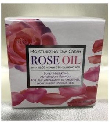 

ROSE OIL Moisturizing Day Cream With Aloe, Vitamin E & Hyaluronic Acid 1.69 Fl Oz(49.98 ml)