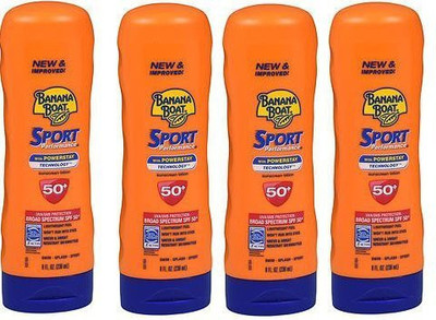 

Banana Boat Sport Performance Sunblock Lotion Spf 50 - 8 Oz, Pack Of 4(236.59 ml)