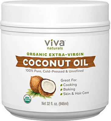 

Viva Naturals Organic Extra Virgin Coconut Oil, 32 Ounce(946.35 ml)
