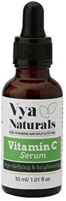 

Vya Naturals Vitamin C Serum For Face - Topical Facial Serum With 20% Vit C, Hyaluronic Acid & Aloe Vera Helps Brighten Skin Tone - Fine Line & Pigmentation Defying Facial Product 1 Oz(29.57 ml)