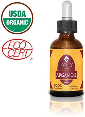 

Kella cosmetics Premium Quality Argan Oil , 1 Fl Oz (30Ml), 100% Pure, Certified Organic For Hair, Skin, Face & Nails(29.57 ml)