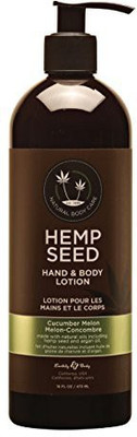 

Earthly Body All Natural Hand And Body Lotion With Hemp Seed And Argan Oil - Cucumber Melon Lotion Huge 16 Oz.(473.18 ml)