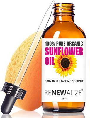 

Renewalize Organic Sunflower Seed Oil Moisturizer - 4Oz Size | All Natural Cold Pressed 100 Pure - High Linoleic | Best For Acne Prone Oily Skin And Face | Daily Or Nighttime Facial Regimen For Men & Women(118.29 ml)