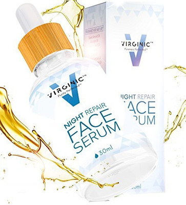 

VIRGINIC Night Face Serum Anti Aging 1 Oz With Oil Moisturizer Eye Body Best For Women Men Oily Dry Sensitive Skin Wrinkles Natural Retinol Above Organic Facial Vegan Neck Repair Cream Lotion Acne Collagen(29.57 ml)