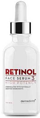 

Dermedicine Retinol Serum High Potency For Face | Natural Anti Aging Ingredients W/ Vitamin C & Caprylic Acid | Helps Smooth Appearance Of Wrinkles & Fine Lines And Brighten Skin 1 Fl Oz 30 Ml(29.57 ml)