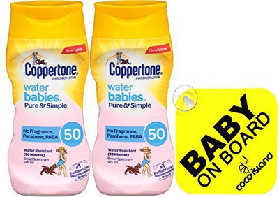 

Coppertone Waterbabies Pure & Simple Mineral Based Lotion + Baby On Sign 6-Fluid Ounce Bottle (Pack Of Two)(177.44 ml)