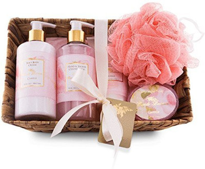 

Camille Beckman Essentials Gift Basket, Camille, Glycerine Hand Therapy 6 Oz, Silky Body Cream 13 Oz, Hand And Shower Cleansing Gel 13 Oz, Glycerine Soap 3.5 Oz(177.44 ml)