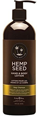 

Earthly Body All Natural Hand And Body Lotion With Hemp Seed And Argan Oil - Nag Champa Huge 16 Oz.(473.18 ml)