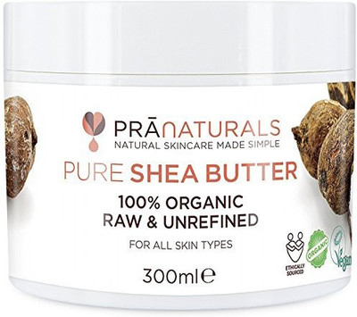 

PraNaturals Organic Shea Butter Moisturiser Uv Protection For All Skin Types - Reduces Acne, Scars, Stretchmarks, Cellulite, Eczema And Dry Skin (300Ml)(300 ml)
