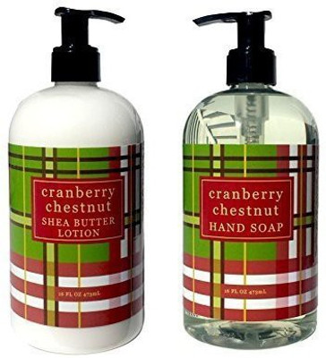 

Greenwich Bay Cranberry Chestnut Thanksgiving - Christmas Scents Hand And Body Lotion And Hand Soap Duo Set 16Oz Each(473.18 ml)