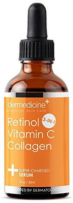 

Dermedicine Retinol Vitamin C Collagen | Super Charged Anti-Aging Serum For Face | Pharmaceutical Grade Quality | Helps Smooth & Plump Fine Lines & Wrinkles & Brightens For Younger Skin | 1 Fl Oz / 30 Ml(29.57 ml)