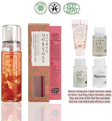 

Whamisa Organic Flowers Damask Rose Petal Mist 80Ml / Original Toner And Lotion 20Ml Each / Foaming Gel 20Ml / Random 1 Miniature - Naturally Fermented, Ewg Verified | Bdih Certifed(80 ml)