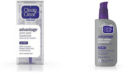 

Clean & Clear Advantage Acne Spot Treatment, Salicylic Acid Acne Medication.75 Fl. Oz And Advantage Acne Control Facial Moisturizer, 4 Fl. Oz. (Pack Of 3)(22.18 ml)
