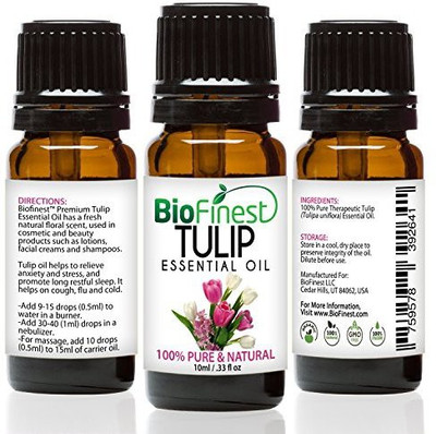 

BioFinest Tulip Oil - 100% Pure Tulip Essential Oil -Promote Restful Sleep, Relieve Stress- Premium Quality - Therapeutic Grade - Best For Aromatherapy - Free E-Book (10Ml)(10 ml)