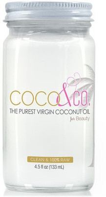 

COCO&CO Pure Coconut Oil For Hair & Skin By Coco & Co. Clean, 100% Raw, Travel Size 4.5Oz(133.08 ml)