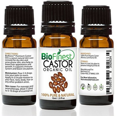 

BioFinest Castor Organic Oil - 100% Pure, Natural, Cold-Pressed - Premium Quality - Best Moisturizer For Hair, Face & Skin - Boost Wound Recovery - Free E-Book (10Ml)(10 ml)