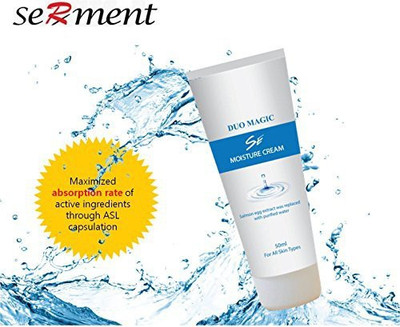 

Serment Korean Cosmetics Duomagic Se Moisture Cream 50Ml With Salmon Egg Extract , Anti-Aging And Skin Moisturizing With Asl(Advanced Super Liposome) Capsulation Technology Facial Cream[Smc}(50 ml)