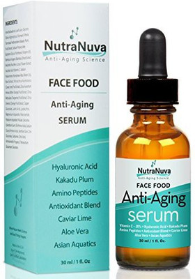 

FACE FOOD Nutranuva Anti Aging Natural Serum Complex With 20% C, Kakadu Plum, Hyaluronic Acid, Peptides, Aha'S, Aquatic Plants, Aloe And More For Wrinkles, Age Spots, More Collagen,1 Fl. Oz(29.57 ml)