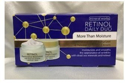 

Retinol Mineral Works Daily Duo Restorative Moisturizer & Recovery Night Cream 1.69/1.69 Fl Oz(49.98 ml)
